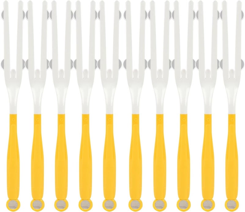 OMASUNB 10 Pcs Duster Handle Compatible with Swiffer Duster, Thickened Material Replacement Extendable Dusters Mop Handles for Tight Spaces and Cleaning Car Blinds Furniture Electronics(Yellow) - Image 1